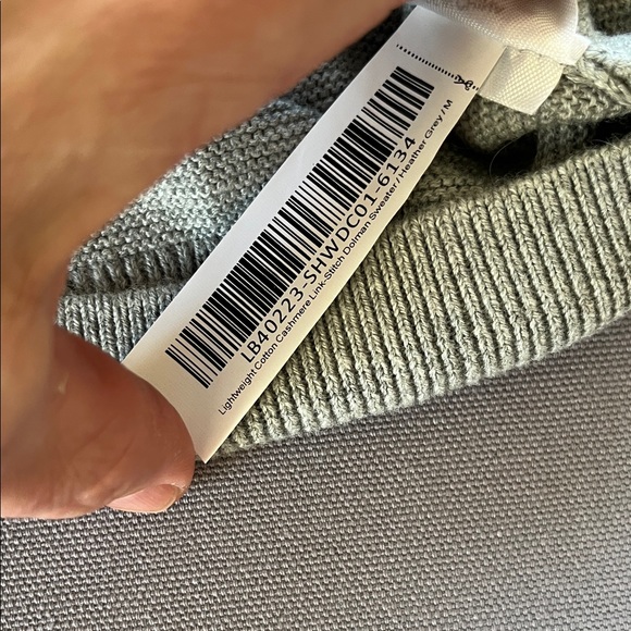 Quince Boat Neck Dolman Sleeve Heather Gray Cotton/Cashmere Women's Top M - Picture 6 of 7